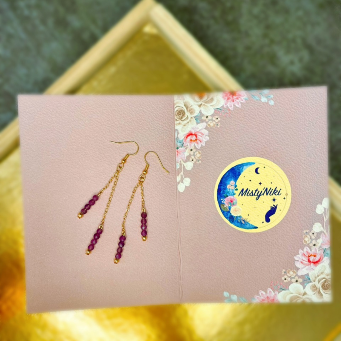Boucles d'oreilles en améthyste