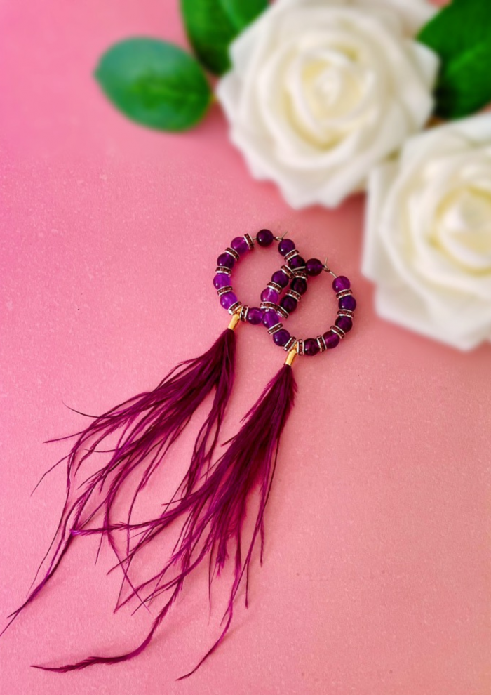 Boucles d'oreilles en améthyste