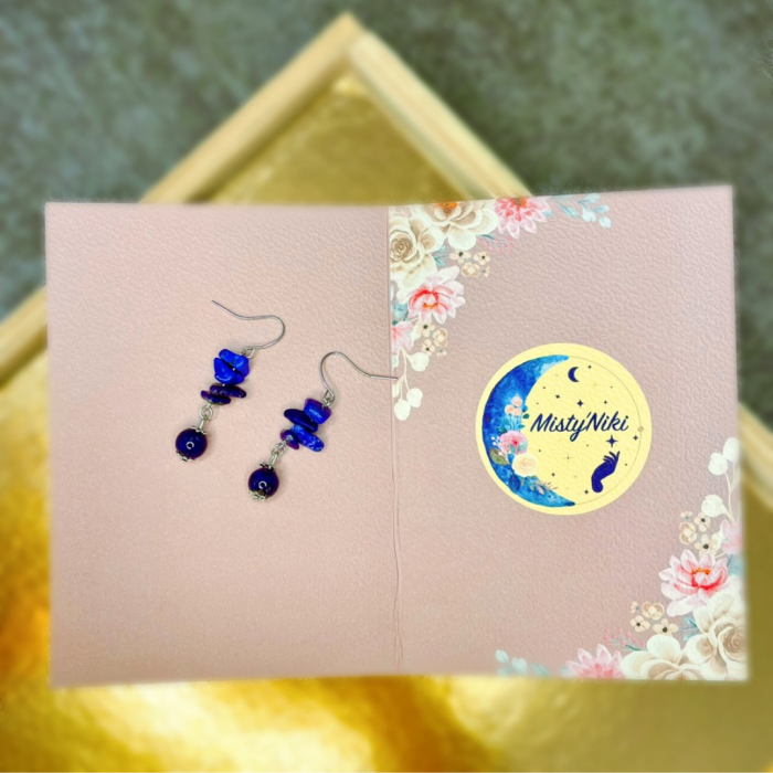 Boucles d'oreilles en lapis-lazuli