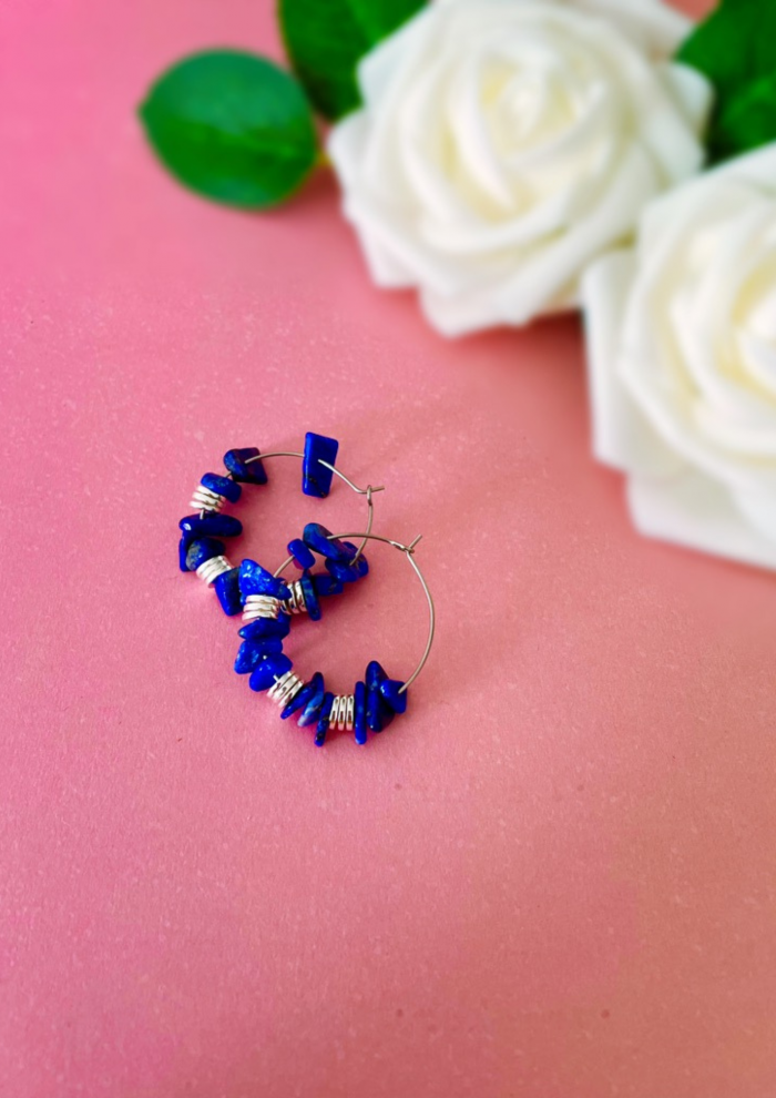 Boucles d'oreilles en lapis-lazuli