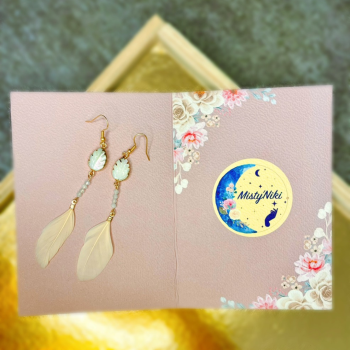 Boucles d'oreilles en pierre de lune