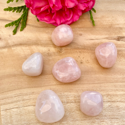 Quartz rose pierres roulées naturelles